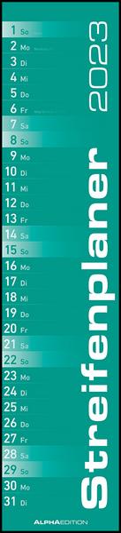 Streifenplaner MINT 2023 - Streifenkalender - Wandplaner - Küchen-Kalender - 11