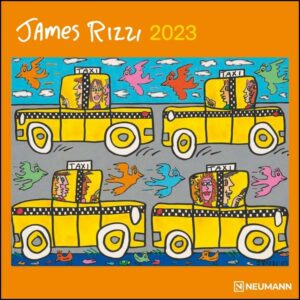 James Rizzi 2023 - Wand-Kalender - Broschüren-Kalender - 30x30 - 30x60 geöffnet - Kunst-Kalender