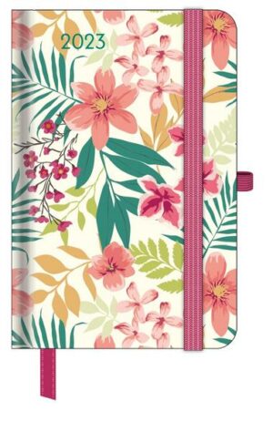 GreenLine Diary Floral 2023 - Buchkalender - Taschenkalender - 10x15