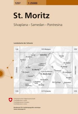 Swisstopo 1 : 25 000 St. Moritz