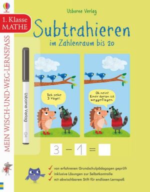 Mein Wisch-und-weg-Lernspaß: Subtrahieren im Zahlenraum bis 20 (1. Klasse)