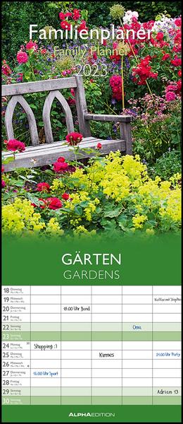Gärten 2023 Familienplaner - Wandkalender - Familienkalender - 19