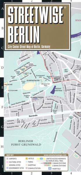 Streetwise Berlin Map - Laminated City Center Street Map of Berlin