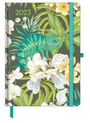 GreenLine Diary Jungle 2023 - Buchkalender - Taschenkalender - 16x22