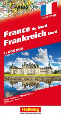 Frankreich Nord Strassenkarte 1:600 000