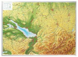 Relief Allgäu Bodensee 1:200.000 (ohne Rahmen)