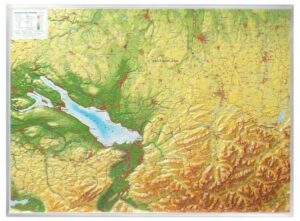 Relief Allgäu Bodensee 1:200.000 (ohne Rahmen)