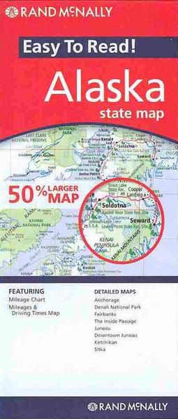 Rand McNally Easy to Read! Alaska State Map