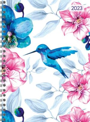 Ladytimer Ringbuch Hummingbird 2023 - Taschen-Kalender A5 (15x21 cm) - Schüler-Kalender - Weekly - Ringbindung - 128 Seiten - Alpha Edition