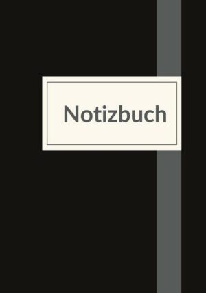 Notizbuch für die Arbeit - A5 liniert - 100 Seiten 90g/m² - Soft Cover schwarz schlicht -