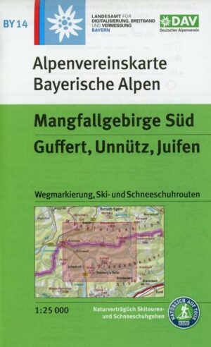 DAV Alpenvereinskarte Bayerische Alpen 14. Mangfallgebirge Süd