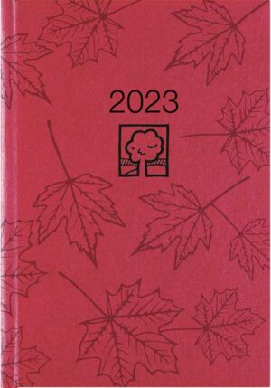 Buchkalender rot 2023 - Bürokalender 14