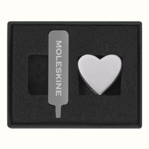 Moleskine Pin Herz Silber