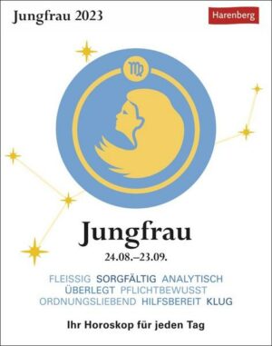 Jungfrau Sternzeichenkalender 2023