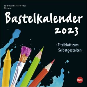 Bastelkalender schwarz klein 2023