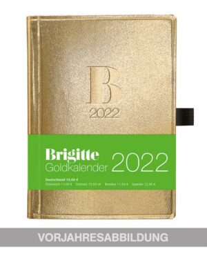 Brigitte Goldkalender 2023 - Buchkalender - Taschenkalender - Lifestyle  - 10x14