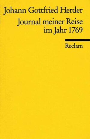 Journal meiner Reise im Jahr 1769