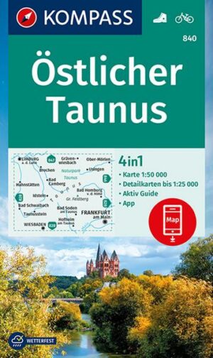 KOMPASS Wanderkarte 840 Östlicher Taunus 1:50.000