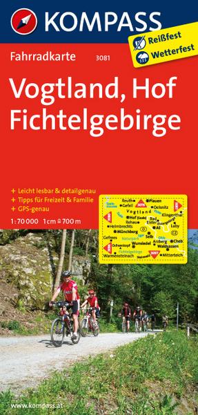 KOMPASS Fahrradkarte Vogtland - Hof - Fichtelgebirge