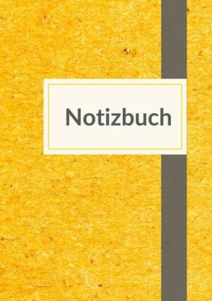 Notizbuch A5 blanko - 100 Seiten 90g/m² - Soft Cover Gelb -