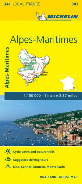 Alpes-Maritimes - Michelin Local Map 341