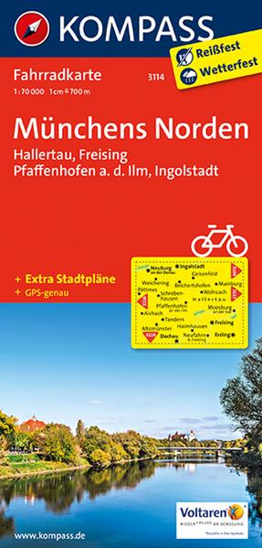 KOMPASS Fahrradkarte 3114 Münchens Norden