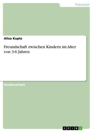 Freundschaft zwischen Kindern im Alter von 3-6 Jahren