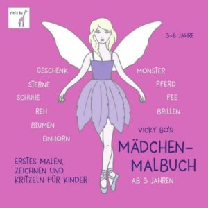 Mädchen-Malbuch ab 3 Jahre. Geschenk