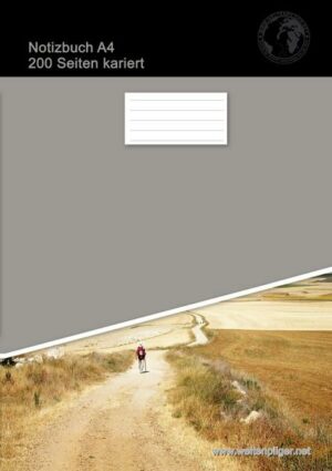 Notizbuch A4 200 Seiten kariert (Softcover Grau)