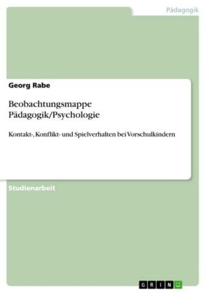 Beobachtungsmappe Pädagogik/Psychologie