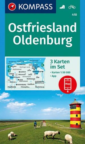 KOMPASS Wanderkarten-Set 410 Ostfriesland