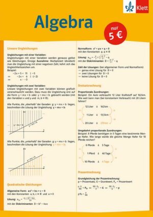 Auf einen Blick/Algebra