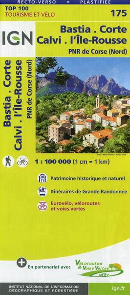 Bastia.Corte.Calvi.Île Rousse 1:100 000