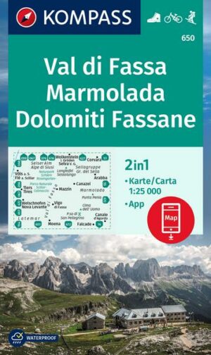 KOMPASS Wanderkarte 650 Val di Fassa