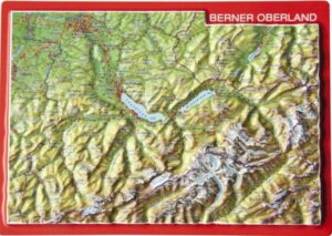 Reliefpostkarte Berner Oberland