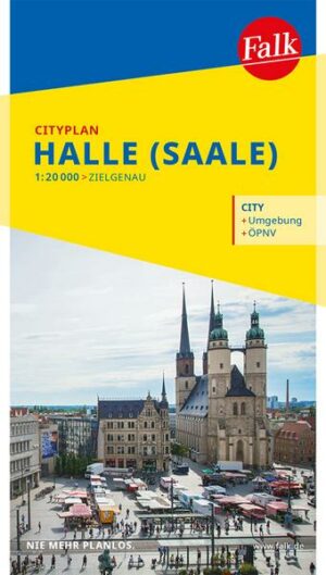 Falk Cityplan Halle (Saale) 1:17.500