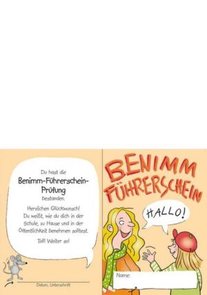 Benimm-Führerschein - Klassensatz Führerscheine