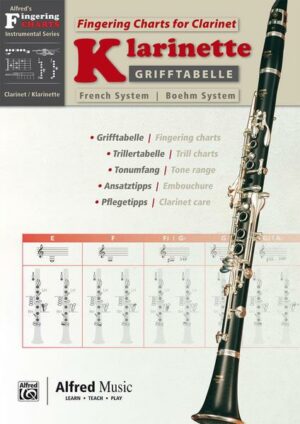 Alfred's Fingering Charts Instrumental Series / Grifftabelle Klarinette Boehm System | Fingering Charts for Bb-Clarinet French System