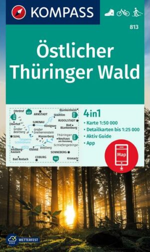 KOMPASS Wanderkarte 813 Östlicher Thüringer Wald 1:50.000