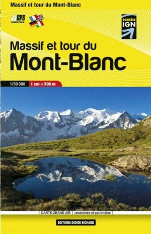 Libris Wanderkarte Mont Blanc Pocket Map (Massif and Tour) 1 : 50 000