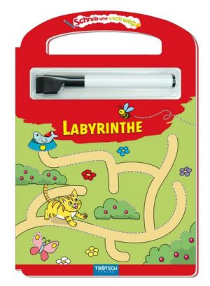 Trötsch Labyrinthe Schreib und Wisch Weg mit Stift