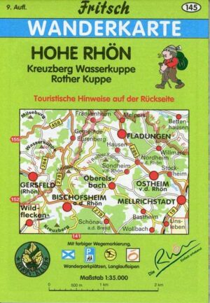 Hohe Rhön 1 : 35 000. Fritsch Wanderkarte