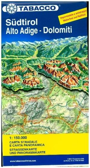 Strassenkarte Südtirol / Alto Adige - Dolomiti 1:150 000