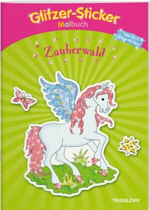 Glitzer-Sticker Malbuch Zauberwald