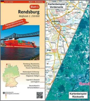 Rendsburg Umgebungskarte mit Satellitenbild 1:250.000