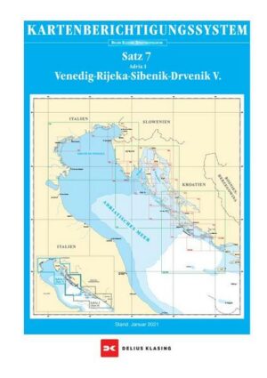 Berichtigung Sportbootkarten Satz 7: Adria 1 (Ausgabe 2022)