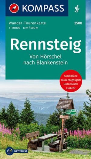 KOMPASS Wander-Tourenkarte Der Rennsteig 1:50.000