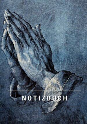 Notizbuch klein A5 Blanko - Notizheft 44 Seiten 90g/m² - Softcover Albrecht Dürer 'Betende Hände' -