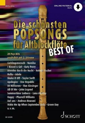 Die schönsten Popsongs für Alt-Blockflöte BEST OF