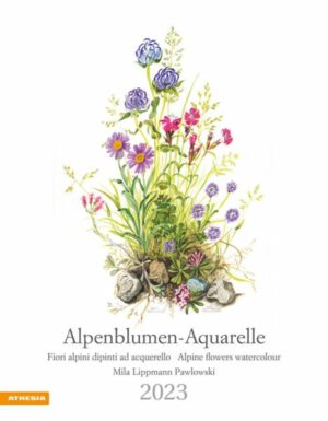 Alpenblumen-Aquarelle Kalender 2023